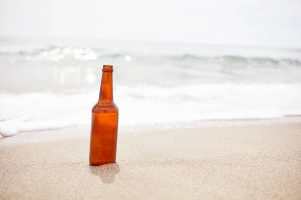 Bottle Beer on Sandy Beach
