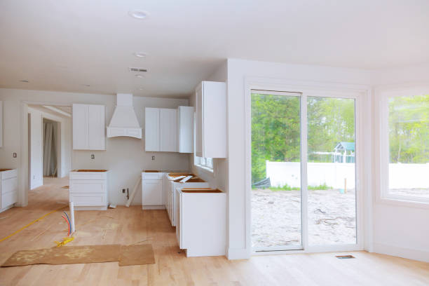 istock Blind cabinet, island drawers and counter cabinets installed 1151901523