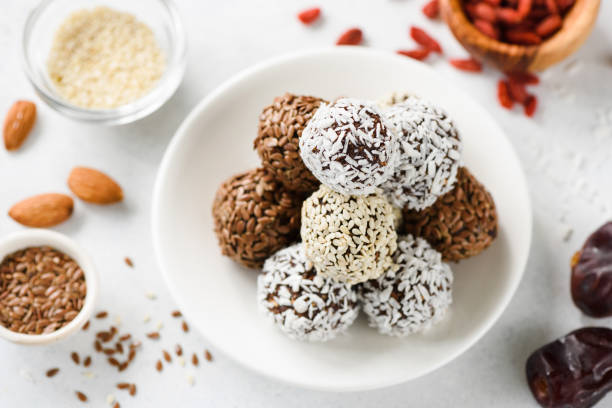 istock Chocolate protein energy balls with seeds 1151907707