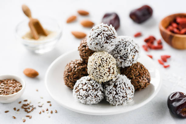 istock Tasty vegan raw protein truffles 1151907713