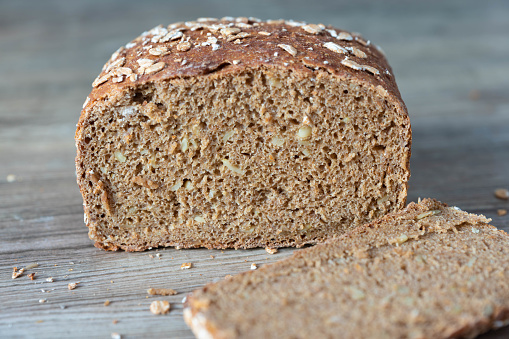 Freshly,  self-baked rye bread