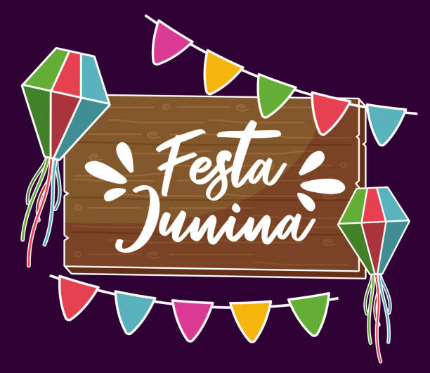 istock festa junina card with wooden label and lanterns 1151921876