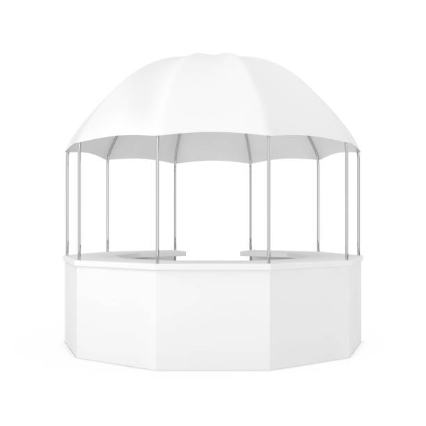 istock White Empty Promo Trade Show Canopy Tent Shelter Umbrella Mockup. 3d Rendering 1151924138