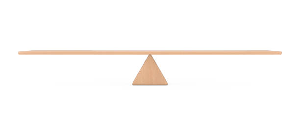 istock Balance Concept. Wooden Board Plank Balancing on a Wooden Triangle as Scale. 3d Rendering 1151924758
