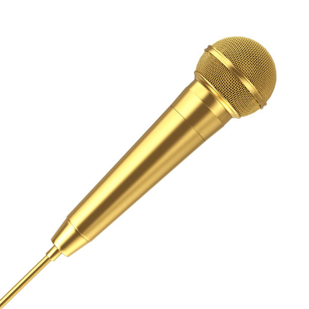 istock Golden Metal Modern Microphone. 3d Rendering 1151924773