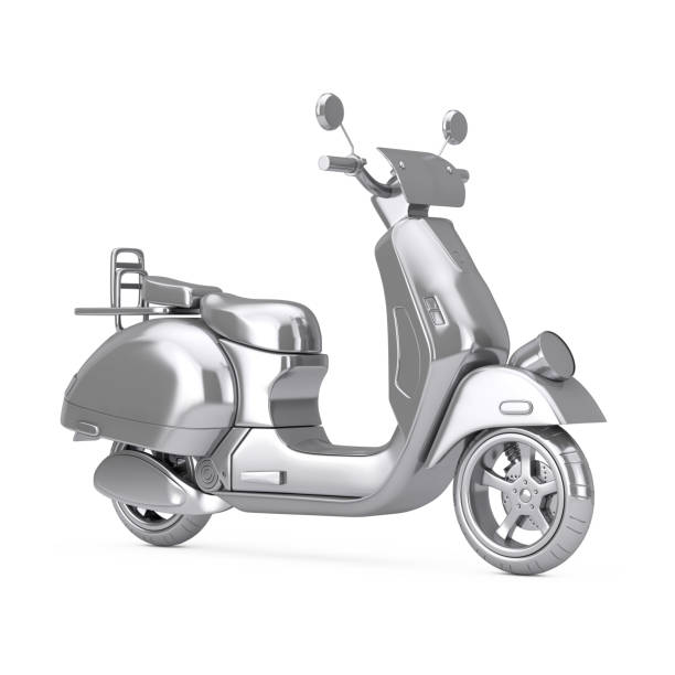istock Silver Classic Vintage Retro or Electric Scooter. 3d Rendering 1151925437