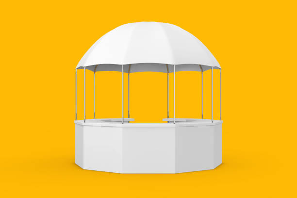 istock White Empty Promo Trade Show Canopy Tent Shelter Umbrella Mockup. 3d Rendering 1151925466