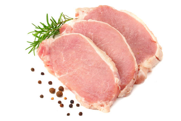 istock Raw pork meat isolated on white background 1151928241