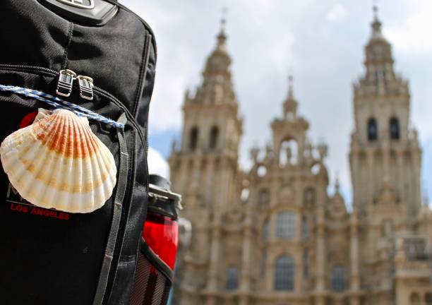 Galicia, Spain - May 28, 2018: The Cathedral of Santiago de Compostela is an integral part of the city of Santiago de Compostela. Located within Galicia, Spain the cathedral is a UNESCO World Heritage Site. It is the ending location of the Camino de Santiago where the shine of Apostle Saint James is located. The church is one of three known churches around the world that is built over an apostle of Jesus.
