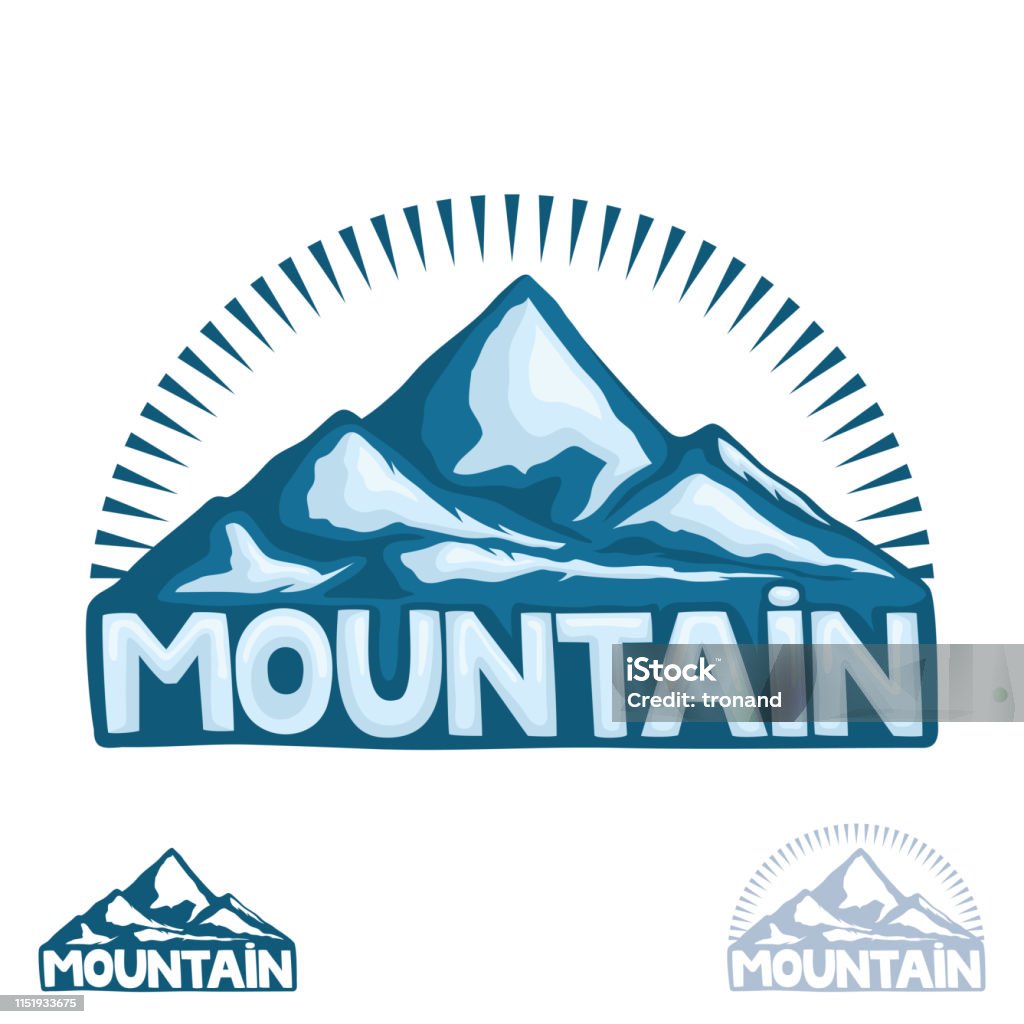 Mountain Header Sign High Mountain Sign Stock Illustration - Download Image Now - Adventure ...