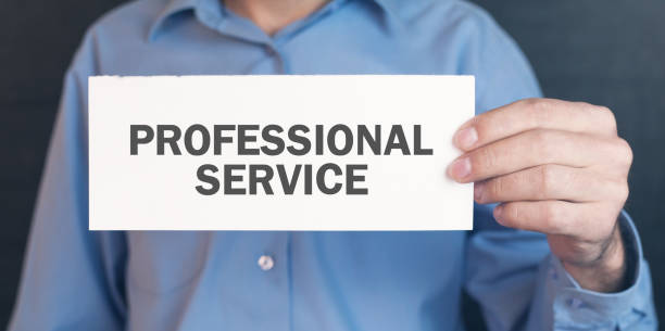 istock Man showing Professional Service text. Business concept 1151934011
