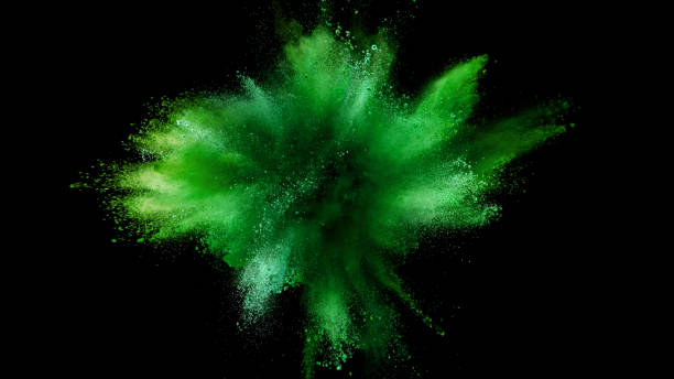 istock Explosion of colored powder isolated on black 1151946062