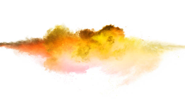 istock Collision of colored powder isolated on white 1151946089