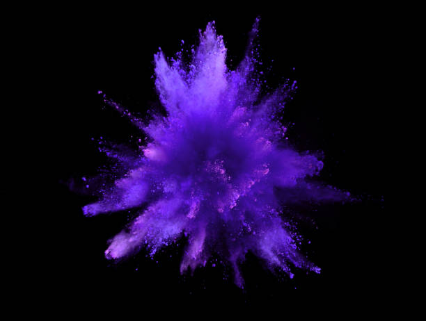 istock Explosion of colored powder isolated on black 1151946169