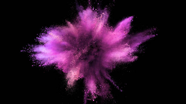 istock Explosion of colored powder isolated on black 1151946236