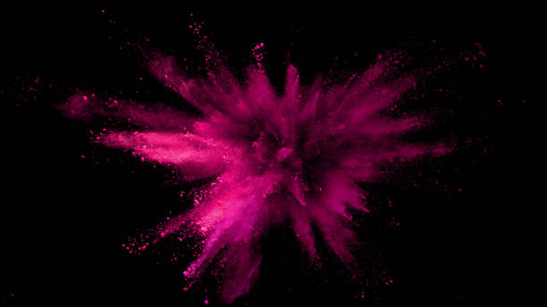 istock Explosion of colored powder isolated on black 1151946250