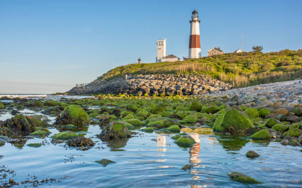 Montauk Point Lighthouse, Montauk Point, State Park, 2019, Building Exterior montauk point stock pictures, royalty-free photos & images