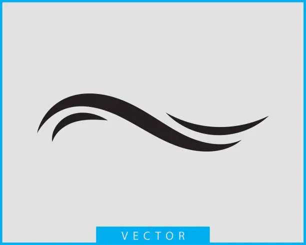 Vector illustration of Waves vector design. Water wave icon. Wavy lines isolated.