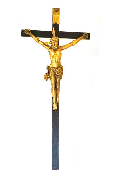istock wooden crucifix isolated 1151950918