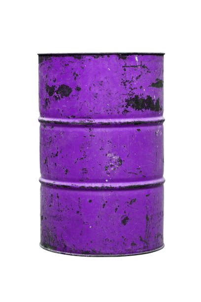 istock Barrel Oil purple Old isolated on background white 1151951912
