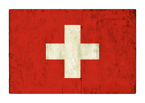 Grunge flag of Switzerland background isolated