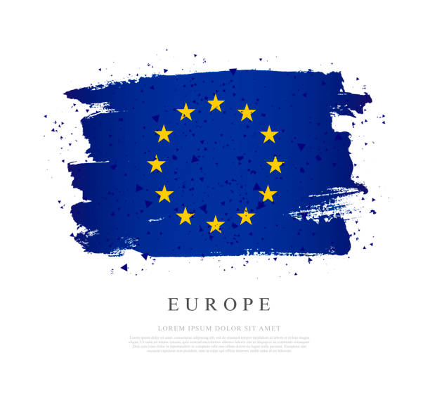 istock Flag of Europe. 12 golden stars. Vector illustration 1151954834