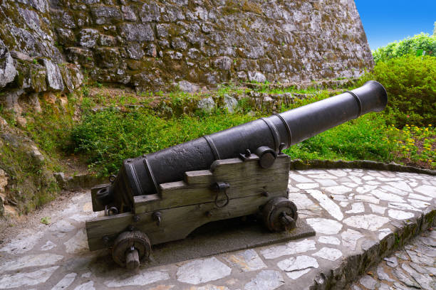 Castro de Vigo park canon in Galicia of Spain