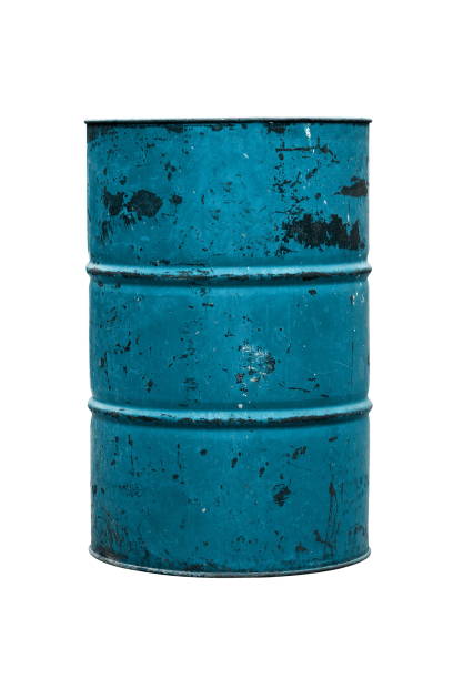 istock Old barrel tank, Barrel Oil blue Old isolated on background white 1151958431