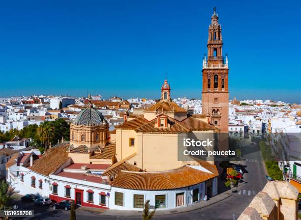 Church Of St Peter And Cityscape Of Carmona Province Of Seville Andalusia Spain Stock Photo - Download Image Now