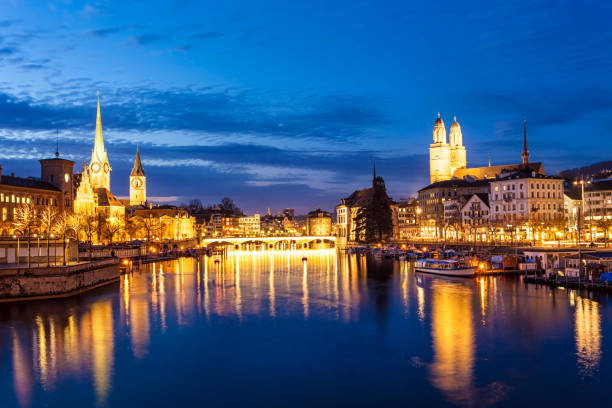 istock Skyline Zurich at sunset 1151960100