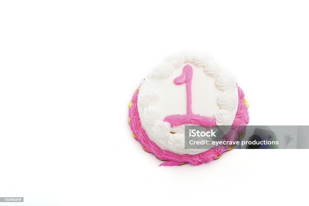 Pastel de cumpleaños retratos de un año - Foto de stock de Al horno libre de derechos