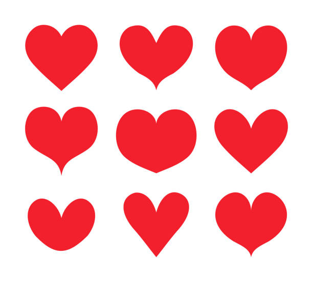 Set Forme Cuori Rossi Vettore Raccolta - Immagini vettoriali stock e altre  immagini di Simbolo di cuore - Simbolo di cuore, Carte di cuori, Vettoriale  - iStock