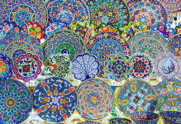 istock Colorful pottery dishes sold in Dubai souk, Unied Arab Emirates 1151967211