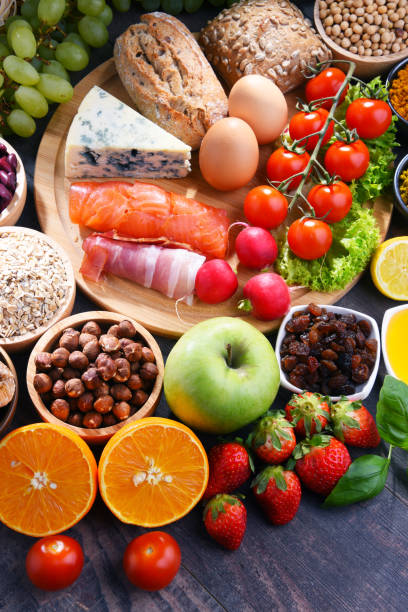 istock Assorted organic food products on the table 1151967785