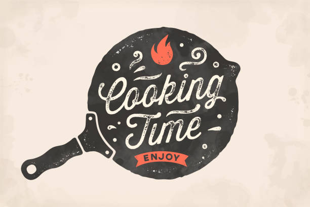 ilustrações de stock, clip art, desenhos animados e ícones de cooking time. kitchen poster. kitchen wall decor, sign, quote - bakery baking store food