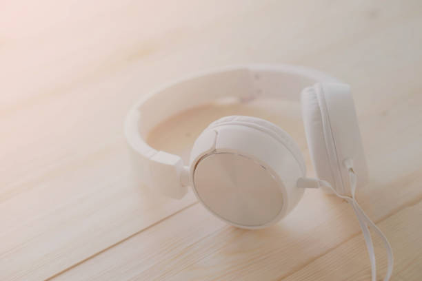 istock Headphones on the table. Relax concept. 1151970747