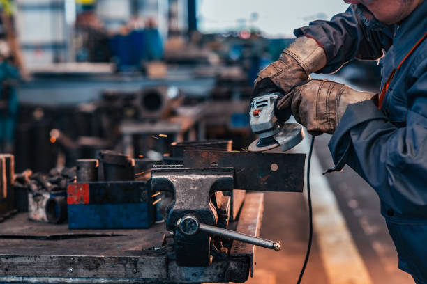 istock Working in metal industry workshop, close-up. 1151972936