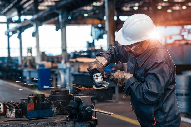 istock Working in metal industry factory. 1151973032