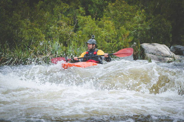 istock Close up image of a white water kayaker. 1151974738