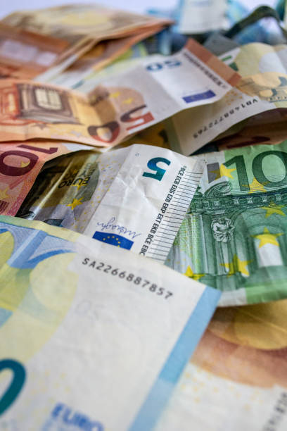 istock Stack of euro banknotes of different denominations 1151979883