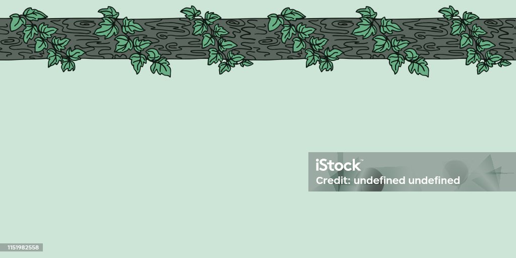 Hand drawn ivy on tree seamless pattern. Endless backdrop vector tracery Hand drawn ivy on tree seamless pattern. Endless vector tracery Abstract stock vector