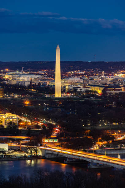 washington dc aerial - lincoln road imagens e fotografias de stock