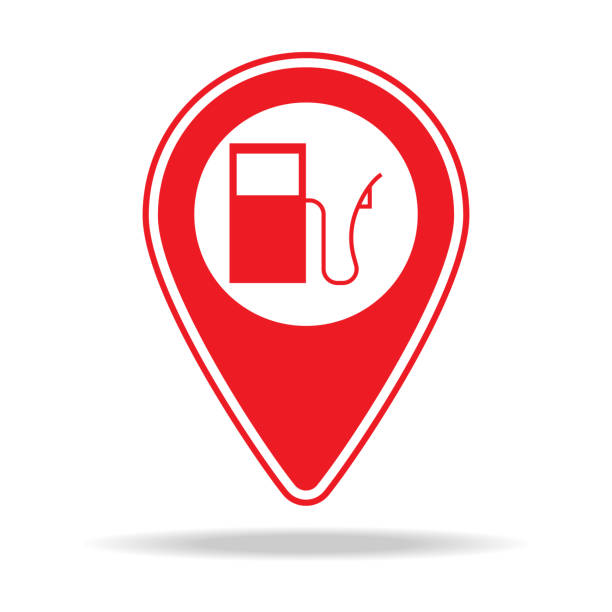 istock gas station map pin icon. Element of warning navigation pin icon for mobile concept and web apps. Detailed gas station map pin icon can be used for web and mobile 1151984123