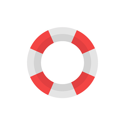 Lifebuoy icon. Lifebelt symbol, Safety concept Vector illustration