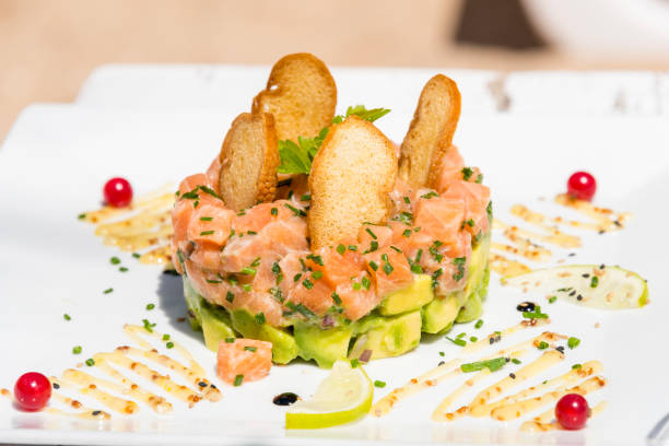 istock Salmon tartare with avocado 1152001534