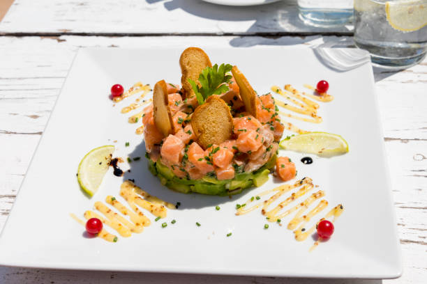 istock Salmon tartare with avocado 1152002389