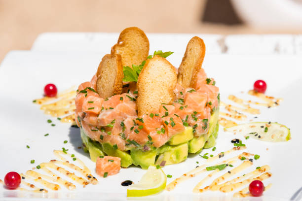 istock Salmon tartare with avocado 1152003849