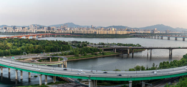 istock A panoramic landscape view of seoul, korea around the bridge before sunset 1152004995