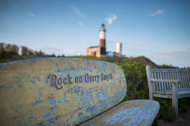 farol e porto de montauk - the hamptons long island lighthouse - fotografias e filmes do acervo