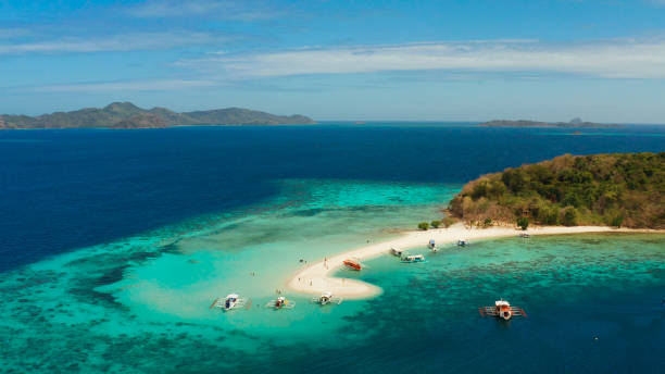 istock tropical island with sandy beach, Philippines, Palawan 1152005909